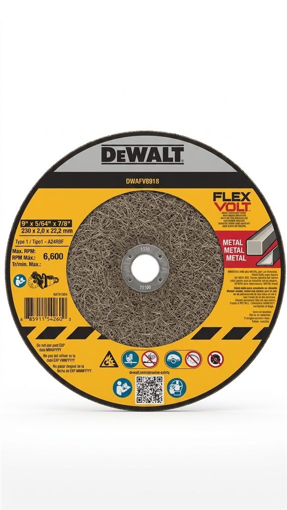 Disco de Desbaste para Metal 9 Pulgadas DeWalt