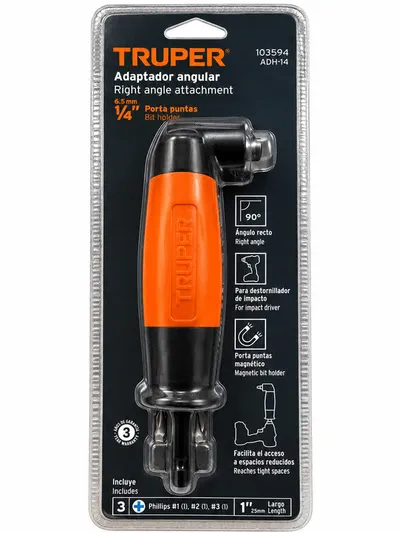 Adaptador Angular 1/4" Truper