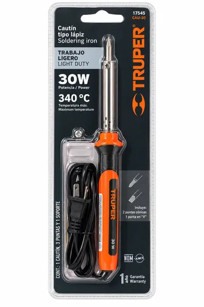 Cautín Tipo Lápiz 30 W Truper