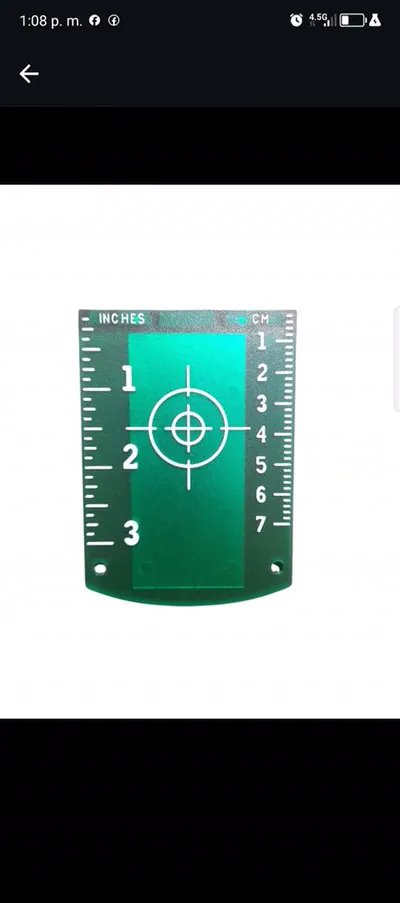 Placa de Puntería Verde para Nivel Láser