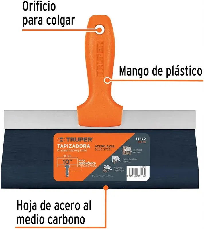 Tapizadora Acero Azul 10" Truper