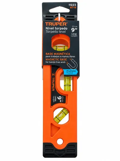 Nivel Torpedo 9" con Base Magnética Truper