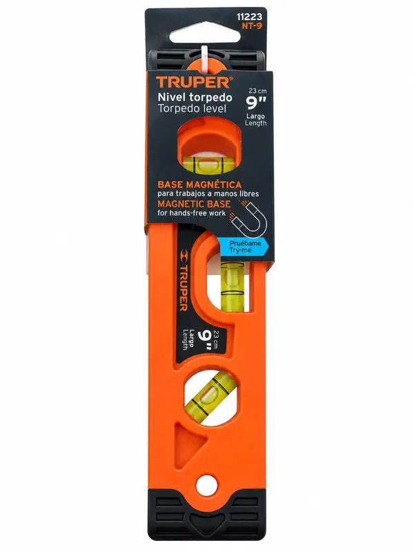 Nivel Torpedo 9" con Base Magnética Truper
