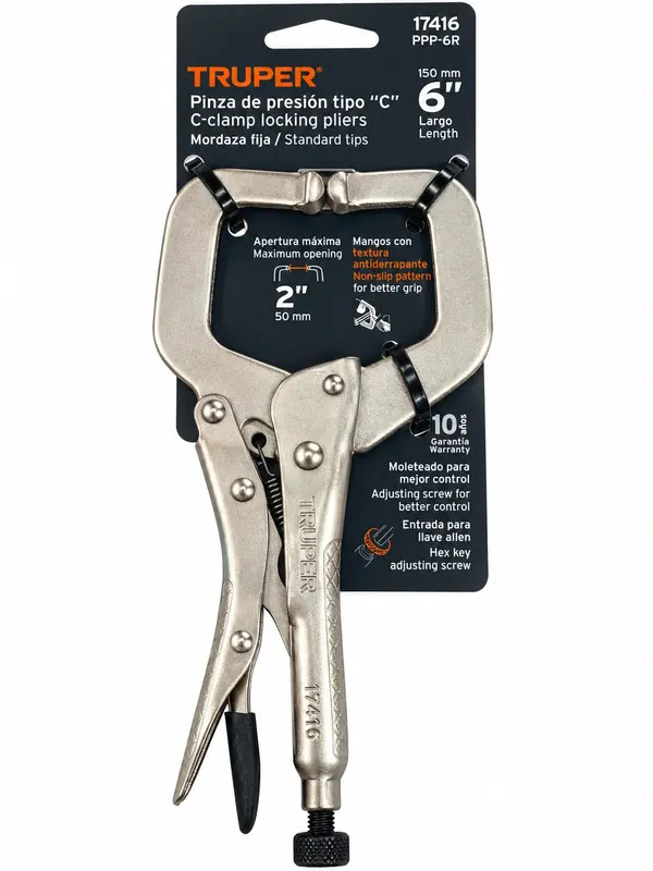 Pinza de Presión Tipo C 6 Pulgadas Truper