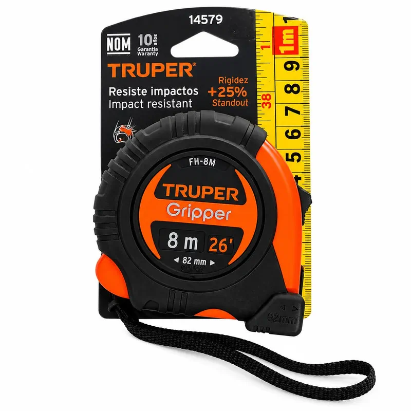 Flexómetro Contra Impactos 8M Truper