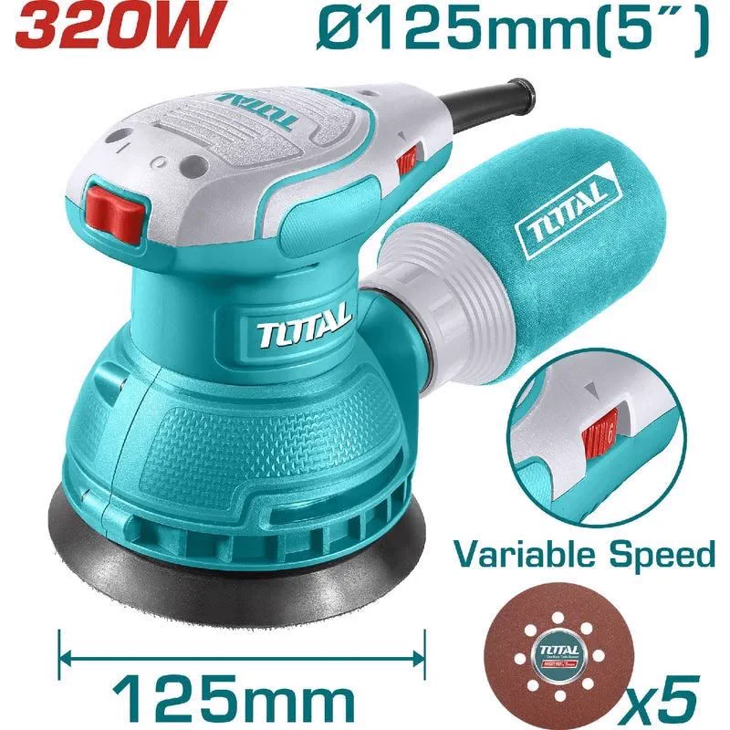 Lijadora Orbital 320W 125mm Total