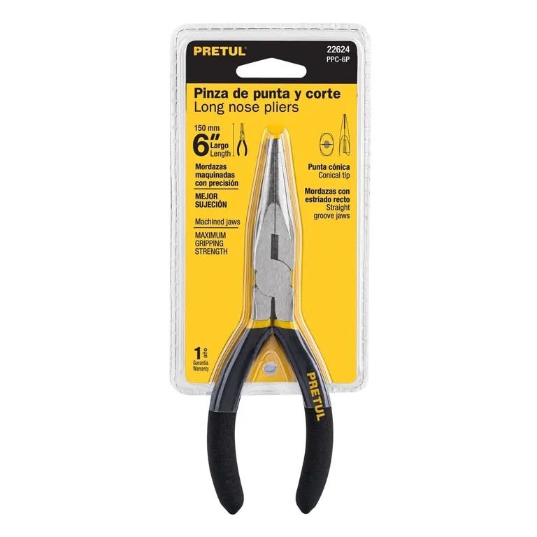 Pinza de Punta y Corte 6 Pulgadas Pretul
