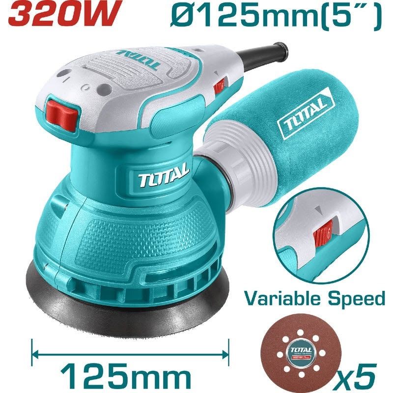 Lijadora Orbital 320W 125mm Total