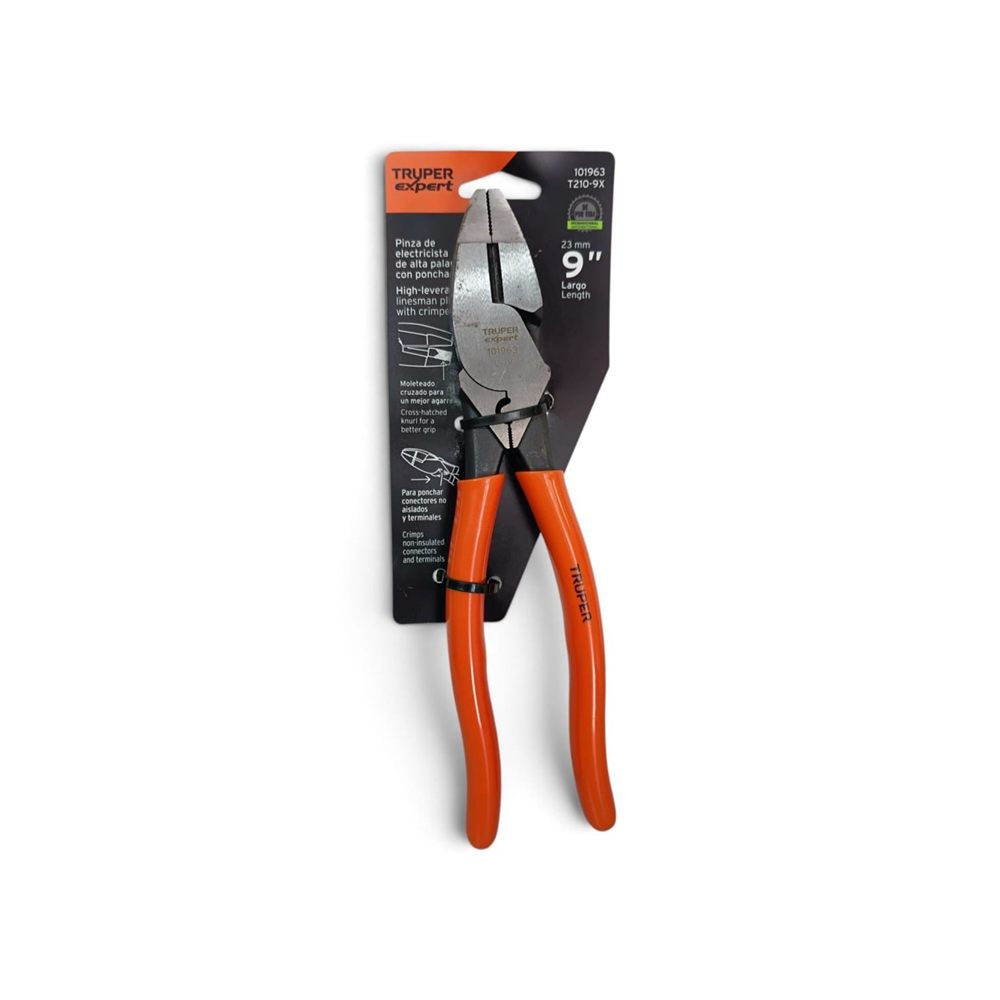 Pinza de Electricista 9" con Ponchadora Truper Expert
