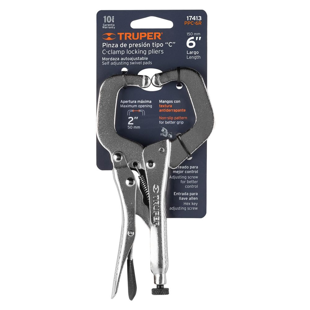 Pinza de Presión Tipo C 6 Pulgadas Truper